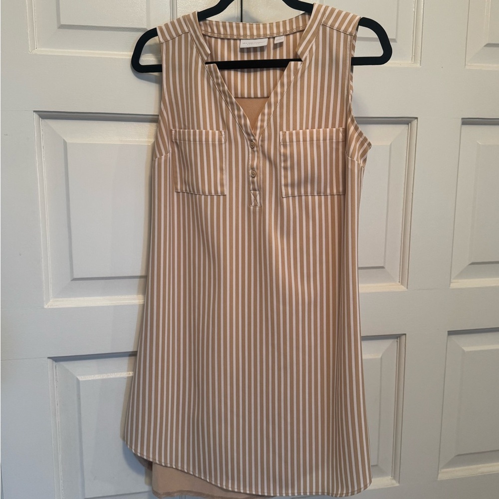 Striped Sleeveless Blouse